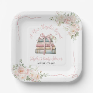 Assiettes En Carton Un nouveau chapitre commence le Baby shower
