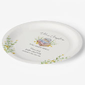 Assiettes En Carton Un nouveau chapitre commence le Baby shower de hér (Angle)