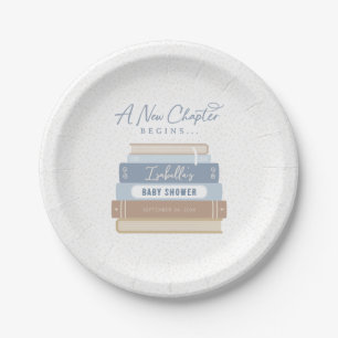 Assiettes En Carton Un nouveau chapitre commence le Baby shower Storyb