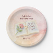 Assiettes En Carton Un nouveau chapitre commence rose Rose Rose Fête d (Devant)