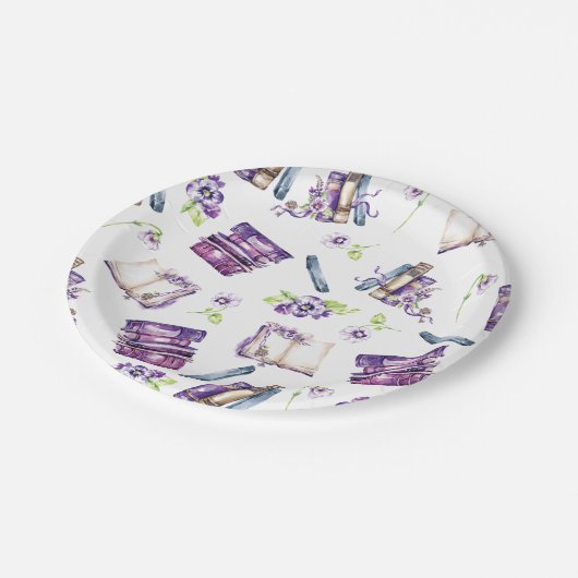 Assiettes En Carton Un Nouveau Chapitre Douche, Réserver Plaques Théma (Angle)