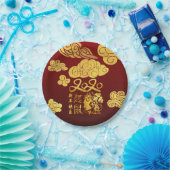 Assiettes En Carton Un nuage Rat coupé en papier chinois Nouvel An 202 (Fête)