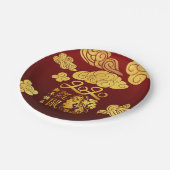 Assiettes En Carton Un nuage Rat coupé en papier chinois Nouvel An 202 (Angle)