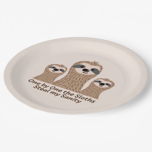 Assiettes En Carton Un par un les fentes volent mon Sanity Round (Angle)