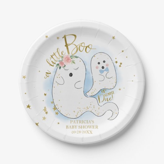 Assiettes En Carton Un Petit Baby shower Boo Cute Halloween Boy (Devant)