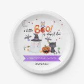 Assiettes En Carton Un petit Baby shower Boo Halloween (Devant)