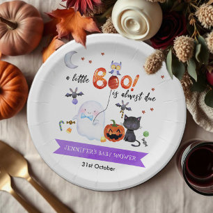Assiettes En Carton Un petit Baby shower Boo Halloween