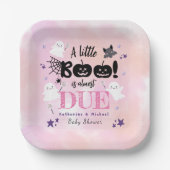 Assiettes En Carton Un Petit Baby shower Boo Halloween Ghosts mignon (Recto)