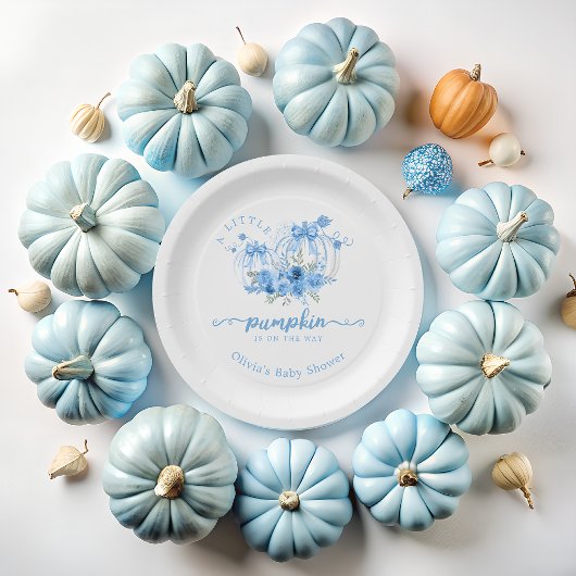 Assiettes En Carton Un petit Baby shower Citrouille Bow Bow Boy