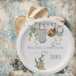 Assiettes En Carton Un petit Baby shower de cowboy