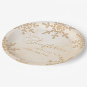 Assiettes En Carton Un petit Baby shower de Wonderland Winter Flocon d (Angle)