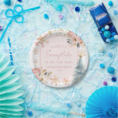 Assiettes En Carton Un petit Baby shower d'hiver rose Snowflake (Fête)
