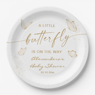 Assiettes En Carton Un petit Baby shower papillon