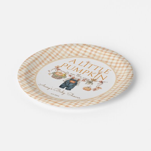 Assiettes En Carton Un petit Baby shower Rustique Boho Automne Un Peu (Angle)