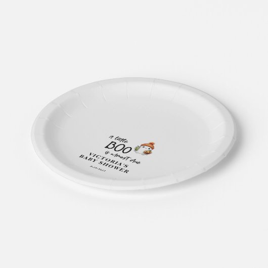 Assiettes En Carton Un petit Boo presque Baby shower (Angle)