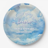 Assiettes En Carton Un petit bout de paradis envoyé Baby shower (Devant)