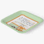 Assiettes En Carton Un Petit Camper RV Baby shower Vert (Angulaire)