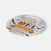 Assiettes En Carton Un petit Citrouille à l'occasion d'un Halloween 1e (Angle)