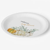 Assiettes En Carton Un petit citrouille est en baby shower (Angle)