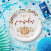 Assiettes En Carton Un petit Citrouille est en chemin (Fête)