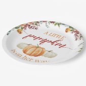 Assiettes En Carton Un petit Citrouille est en chemin (Angle)