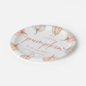 Assiettes En Carton Un Petit Citrouille Est En Route ! Baby shower (Angle)