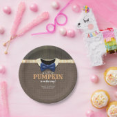 Assiettes En Carton Un petit Citrouille se trouve sur le Baby shower W (Fête)