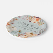 Assiettes En Carton Un petit Citrouille se trouve sur le Baby shower W (Angle)