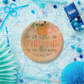 Assiettes En Carton Un petit Citrouille se trouve sur le Baby shower W (Fête)