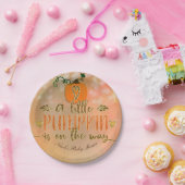 Assiettes En Carton Un petit Citrouille se trouve sur le Baby shower W (Fête)