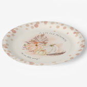 Assiettes En Carton Un petit Citrouille sur le Baby shower automnal (Angle)