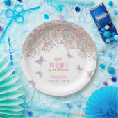 Assiettes En Carton Un petit fleur sauvage est dans le baby shower fle (Fête)