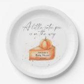 Assiettes En Carton "Un petit gâteau est en route" baby shower (Devant)
