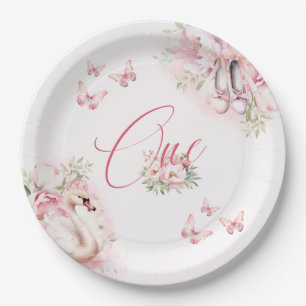 Assiettes En Carton Un petit lac de cygne de Ballerina Premier anniver