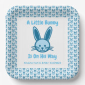 Assiettes En Carton Un Petit Lapin Est Sur Le Chemin De Plaque De Papi (Recto)