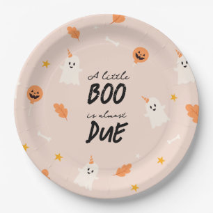 Assiettes En Carton Un petit livre est presque à baby shower