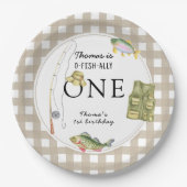Assiettes En Carton Un petit pêcheur fête d'anniversaire (Devant)