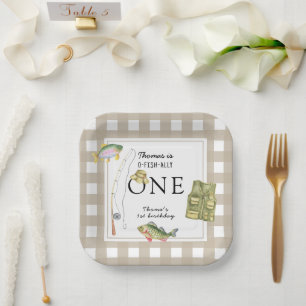 Assiettes En Carton Un petit pêcheur fête d'anniversaire