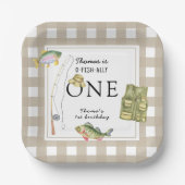 Assiettes En Carton Un petit pêcheur fête d'anniversaire (Recto)