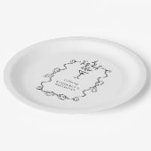 Assiettes En Carton Un Petit Peu Plus Vieux Black Wavy Bordure fête d' (Angle)