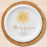 Assiettes En Carton Un Petit Rayon De Baby shower Soleil<br><div class="desc">Prévoyez-vous un baby shower ? Ces plaques en papier baby shower sur le thème du soleil présentent un joli soleil souriant jaune et "un petit rayon de soleil" dans une typographie stylisée. Parfait pour un baby shower sans distinction de genre, pour garçons ou pour filles. Facile à personnaliser. Aquarelle originale...</div>