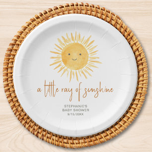 Assiettes En Carton Un Petit Rayon De Baby shower Soleil
