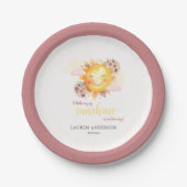 Assiettes En Carton Un Petit Rayon De Soleil Est En Chemin Boho Girl (Devant)