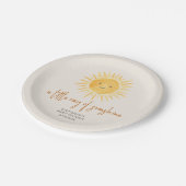 Assiettes En Carton Un Petit Rayon Du Baby shower Boho Sunshine (Angle)