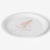 Assiettes En Carton Un Petit Skipper Baby shower Rose (Angle)