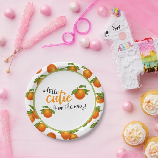 Assiettes En Carton Un petit truc est en route (Fête)