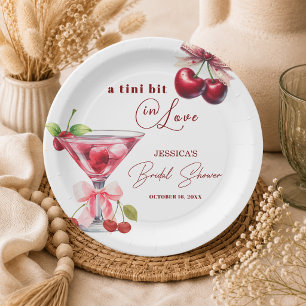 Assiettes En Carton Un peu amoureuse de Cherry Martini Enterrement de