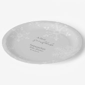 Assiettes En Carton Un peu gris Baby shower Snowflake (Angle)