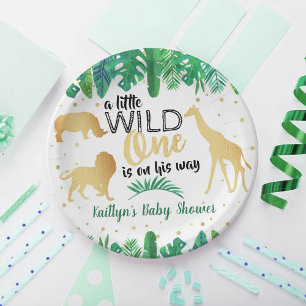 Assiettes En Carton Un Peu Sauvage Est En Chemin Boys Baby shower