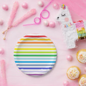 Assiettes En Carton Un plus large arc-en-ciel de spectre et des (Fête)